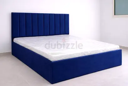 Brend New fabric wooden King size 180x200 Bed with Madical Matress Available