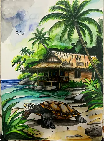 Hand painted painting