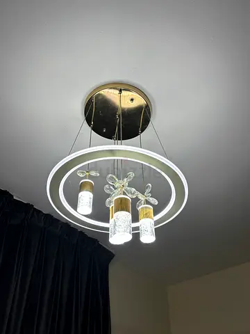 Modern Pair of 3-Light Decorative Wall/Ceiling Fixture with LED Bulbs