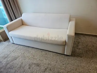 Natuzzi Italian Two Seater Sofa bed Beige