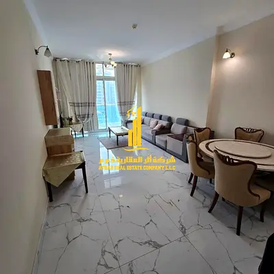 Furnished two-bedroom apartment for monthly rent in Ajman - Al Rashidiya - Oasis Towers ✔️ Includes all bills and internet, gym, pool, and parking