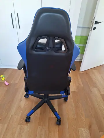 gaming chair black blue