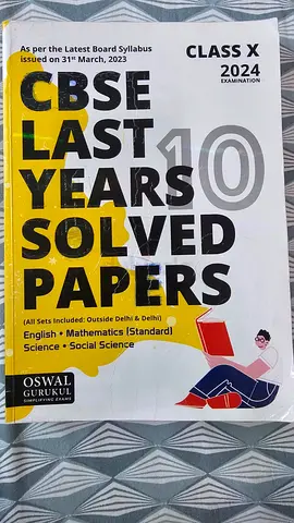 Class 10 CBSE Last 10 Years Solved Papers 2024 - English, Math, Science, Social