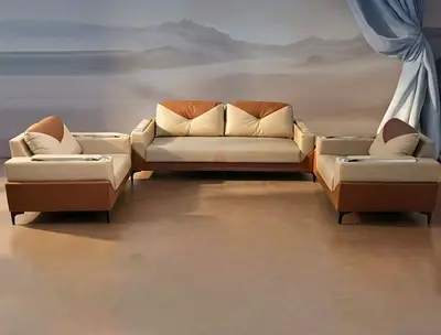 Brand new PU Five seater office sofa set Available