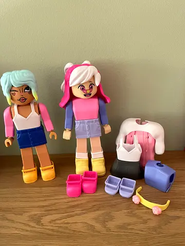 Two Fashion Dolls with Changeable Outfits and Accessories