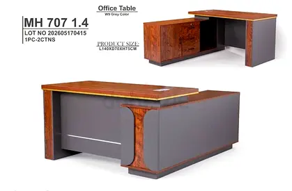 Wooden Executive Office L-Shaped Desk with Storage New For Sale