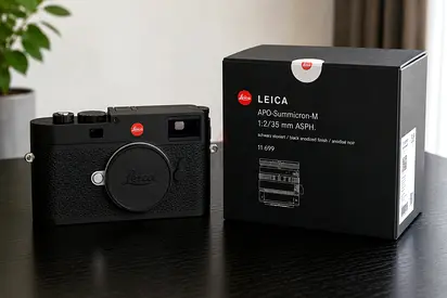 Leica M11 with Sealed APO-Summicron-M 35mm f/2 ASPH 11699, Under 100 Shots, Full Bundle