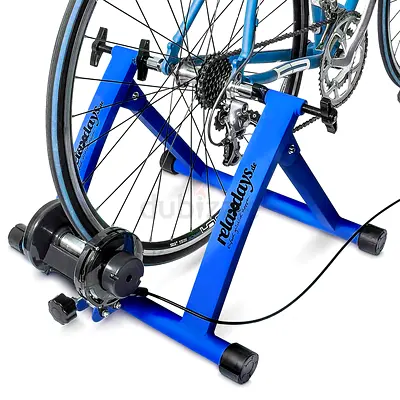 Relaxdays Bicycle Roller Trainer Stand Indoor Bike Training Stand Blue Model 10018322