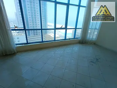 A great annual rental opportunity for a 2-bedroom apartment with a panoramic sea view in one of the best towers on Ajman Corniche. The apartment offer