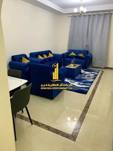Furnished one-bedroom apartment for monthly rent in Ajman - Al Rawda 2 - Sheikh Ammar Street ✔️ Inc