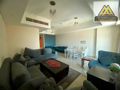 A spacious luxury apartment for annual rent in Industrial Area 2, Ajman, located directly on Al Ittihad Street. The apartment offers master bedrooms,