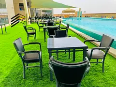 Luxurious 1BR AC Free One Car Parking Free Gym Pool Free On Dubai Border
