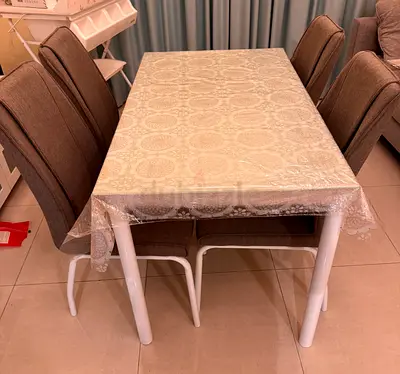 6-seater dining table with chairs - good condition-very cheap, first to come gets it