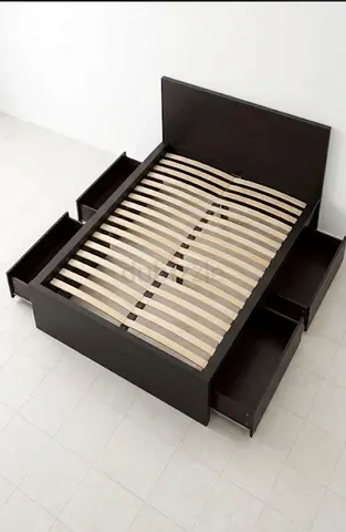 IKEA MALM King Bed Frame + 4 Storage Drawers with high quality, custom made orthopedic mattress