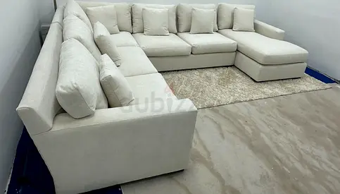 Perfect condition cratebarrel Ushape sofa
