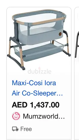 Maxi-Cosi Iora Air Co-Sleeper Bassinet - Light Grey