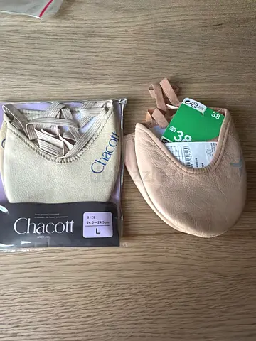 Pair of Chacott Dance Shoes / Leather Ballet Slip-Ons - Size 38