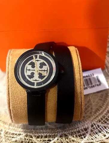 Tory Burch Black Logo Womens Watch with Original Box