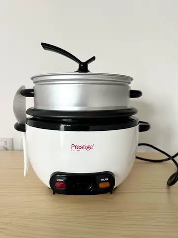 Prestige Electric Mini Rice Cooker with Steaming Tray - Good Condition