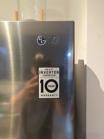 LG Stainless Steel Refrigerator - 393 Liters, Two-Doors, Silver Color, Very Good Conditions