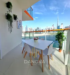 Large Furnished 2BR | Burj Khalifa View | Canal Front Living