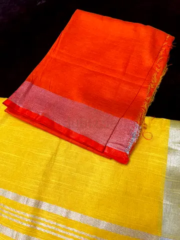 Jute saree with blouse peice