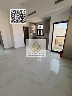 Studio apartment for annual rent with balcony, first occupancy, super deluxe finishing