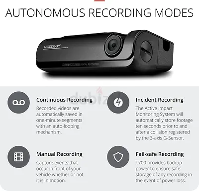 Thinkware T700 Dash Cam - Full HD Car Camera (Used)