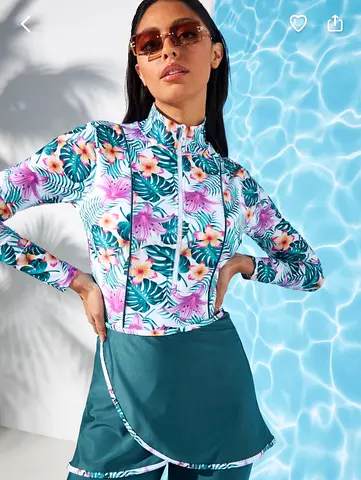 Floral Print Burkini