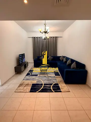 Luxury one-bedroom apartment with a balcony and open views. Ajman, Al Rashidiya 3. Fully furnished,