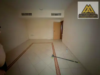 1-bedroom apartment in Al Nuaimiya 3, 2 baths, closed kitchen, 2 balconies, central AC. AED 27K yearly, 6 payments, prime location.