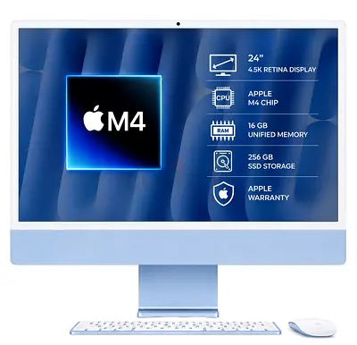 iMac M4 - 16GB / 256GB - 24” Blue (Like New)