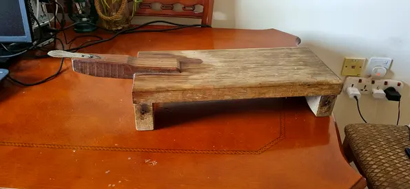 Strong wooden coconut scrapper