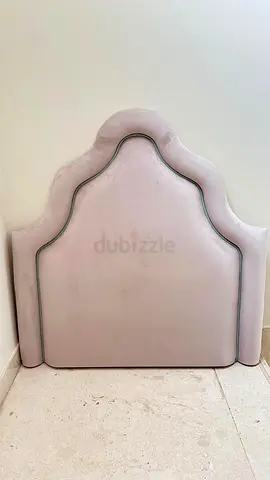 Upholstered Pink Velvet Headboard - Single/Small Double