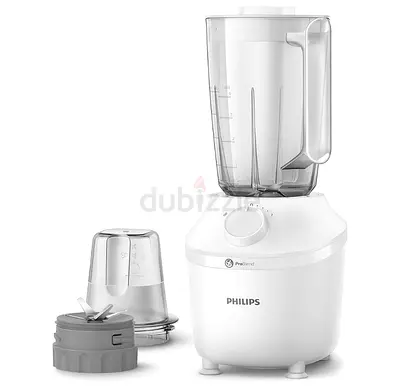 Philips Compact Blender with Grinder Attachments - White