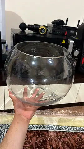 Large Clear Glass Fish Bowl / Decorative Glass Vase