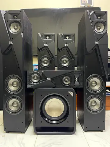 5.1 JBL STUDIO 190 SPEAKERS AND POLK AUDIO SUBWOOFER