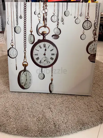 Canvas Wall Art — Hanging Pocket Watches Print 50x50cm