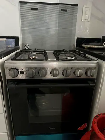 Midea 4-Burner Gas Cooker with Oven - Excellent Working Condition