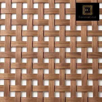 Wooven wooden panel