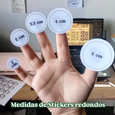 Set of Round Sticker Samples (2cm–5cm) — Printable/Die-cut
