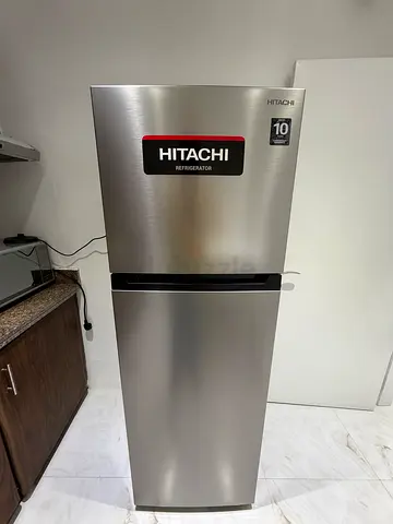 Hitachi Stainless Steel Refrigerator - Single Door, Top Freezer (Excellent Condition)