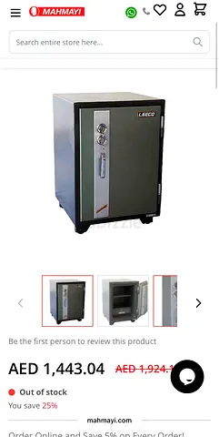 Mahmayi Leeco Home Safe with 2 Key Lock — Compact Security Safe 105 KGS