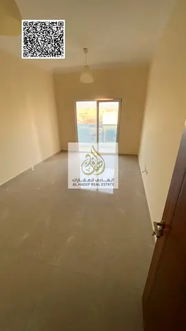 Studio apartment with balcony and separate kitchen for annual rent in Al Muwaihat, Ajman