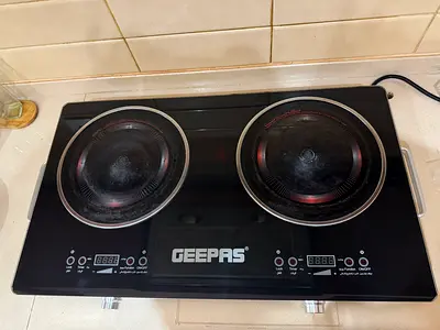 Geepas Double Electric Hot Plate - Portable 2-Burner Cooktop