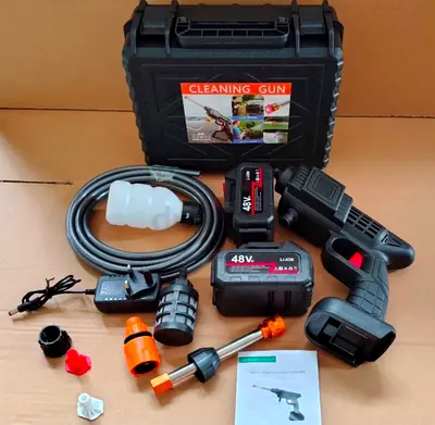 CLEANING GUN Cordless 48V Portable High-Pressure Cleaning Gun Kit with Carry Case