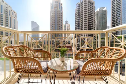 Silkhaus Studio w/ Balcony | Burj Khalifa Area
