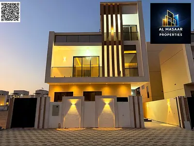 Modern luxury villa for sale in Al Zahia – Ajman | 5 master bedrooms | Private pool | Rooftop | Dir