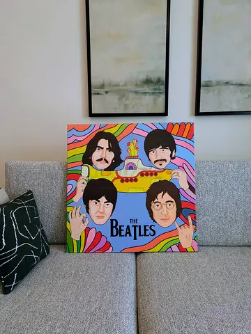 Beatles- Yellow Submarine Reimagined! 30 × 30 Framed Canvas Pop Art Print
