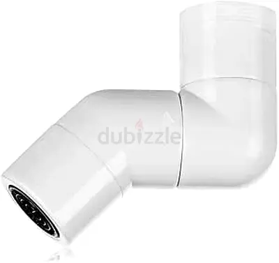 Compact adjustable shower head - white, swivel nozzle (New)